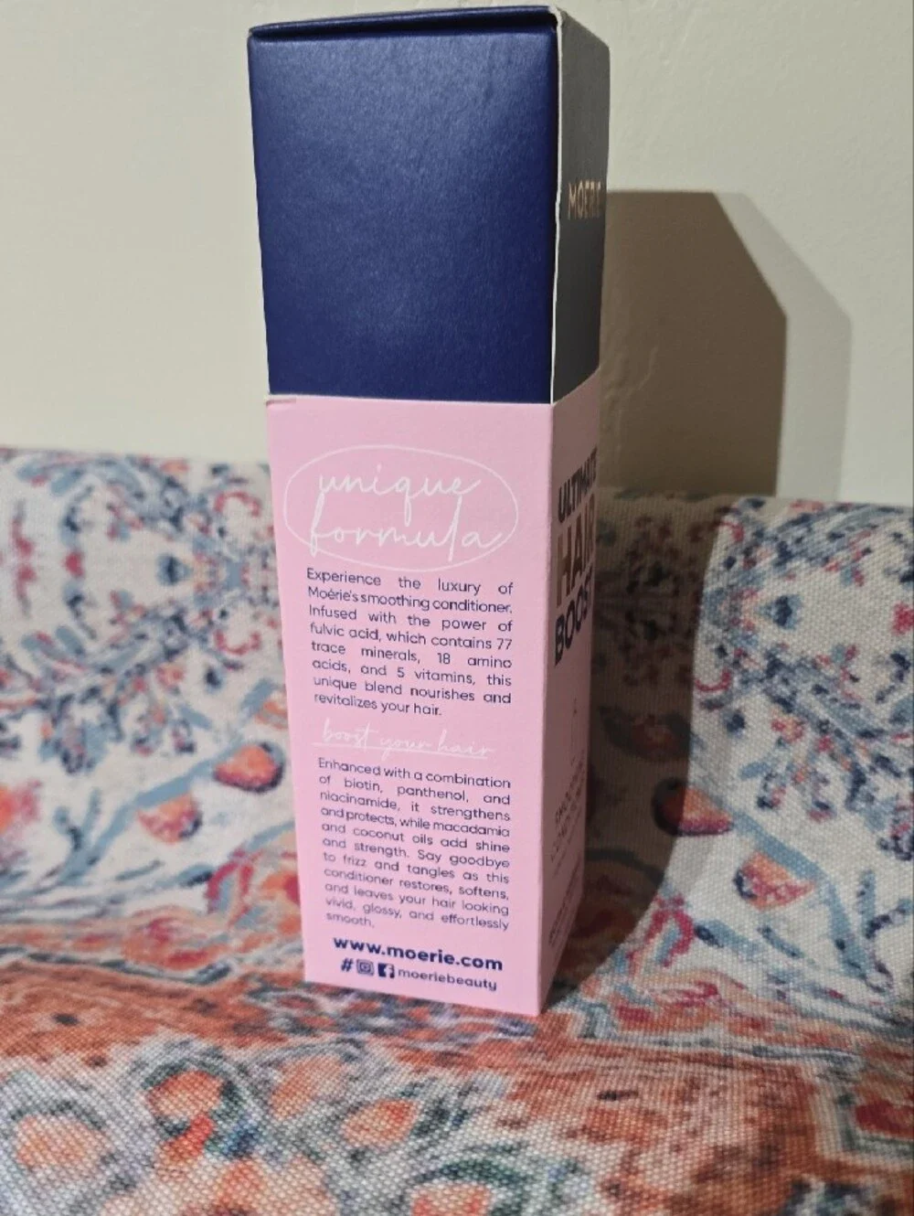 NWT Moerie Ultimate Hair Boost Smoothing Conditioner - Pink